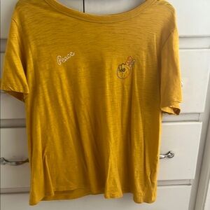 Old Navy Yellow Peace Graphic T-Shirt